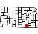 Map of Cowley County