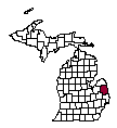 Map of Sanilac County