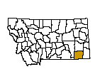 Map of Powder River County