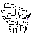 Map of Kewaunee County