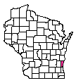 Map of Ozaukee County