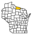 Map of Vilas County