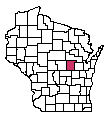 Map of Waupaca County