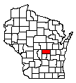 Map of Waushara County