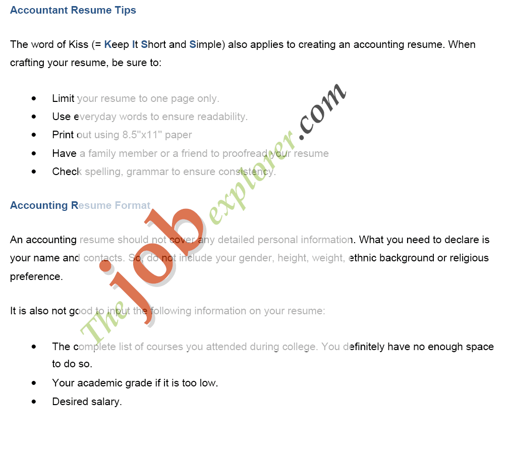 Sample of resume letter for job application