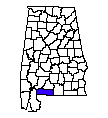 Map of Escambia County