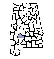 Map of Wilcox County