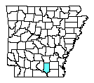 Map of Bradley County