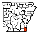 Map of Chicot County