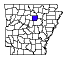 Map of Cleburne County