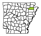 Map of Craighead County