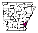 Map of Desha County