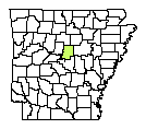 Map of Faulkner County
