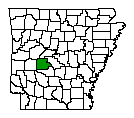 Map of Garland County