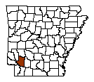 Map of Hempstead County