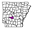 Map of Hot Spring County