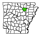 Map of Independence County