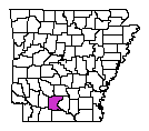 Map of Ouachita County