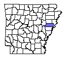 Map of St. Francis County