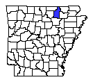 Map of Sharp County