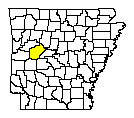 Map of Yell County