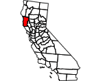 Map of Mendocino County