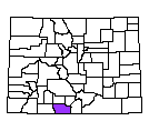 Map of Conejos County