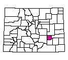 Map of Crowley County