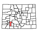 Map of Hinsdale County