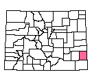 Map of Prowers County