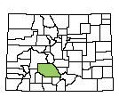 Map of Saguache County