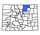 Map of Weld County