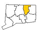 Map of Tolland County