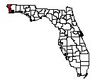Map of Escambia County