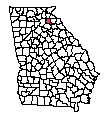 Map of Banks County