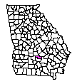 Map of Ben Hill County