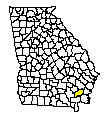 Map of Brantley County