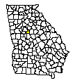 Map of Butts County