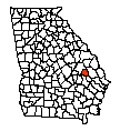 Map of Candler County