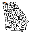 Map of Catoosa County