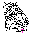 Map of Charlton County