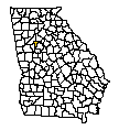 Map of Clayton County