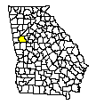 Map of Coweta County