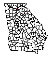 Map of Dawson County