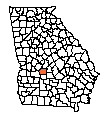Map of Dooly County