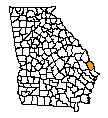 Map of Effingham County