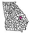 Map of Emanuel County