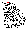 Map of Fannin County