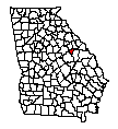 Map of Glascock County