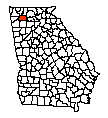 Map of Gordon County